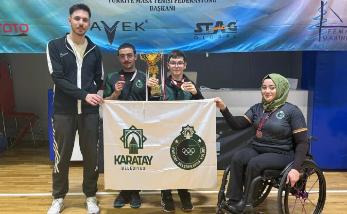 Paralimpik masa tenisinde Karatay’dan 5 madalya