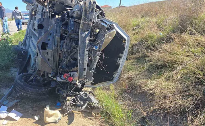 Samsun’da hafif ticari araç şarampole devrildi: 1 yaralı
