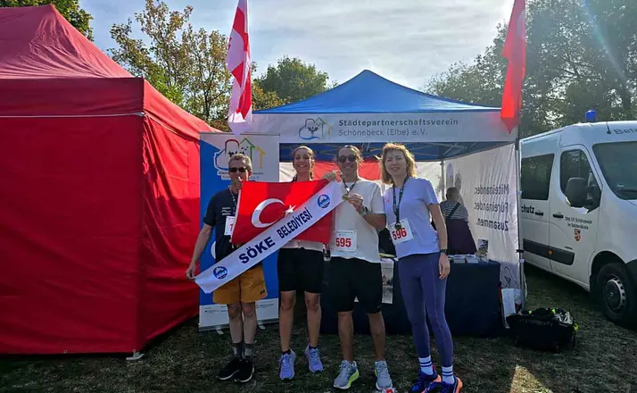 Söke’nin Kardeş Şehri Schönebeck’te dostluk için koşuldu
