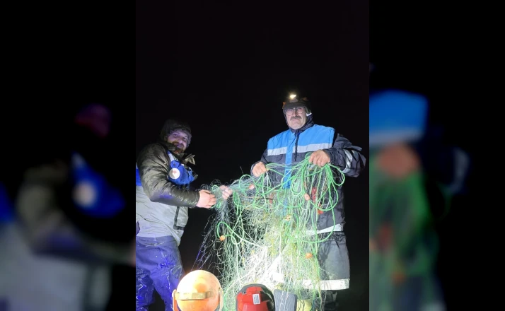 Suğla Gölü’nde kaçak avcılığa geçit yok: 800 metrelik ağ imha edildi