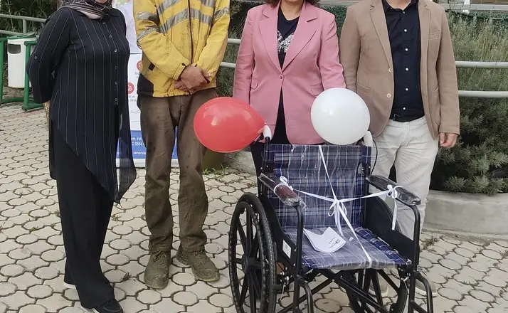 Tehdit soruşturması tekerlekli sandalye bağışıyla sonuçlandı
