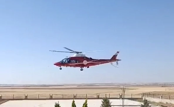 Yenidoğan bebeğe ambulans helikopter