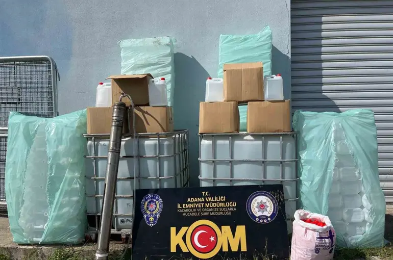 Adana’da 2 ton kaçak etil alkol ele geçirildi
