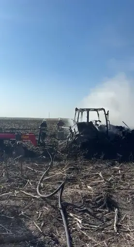 Adana’da traktör yangını
