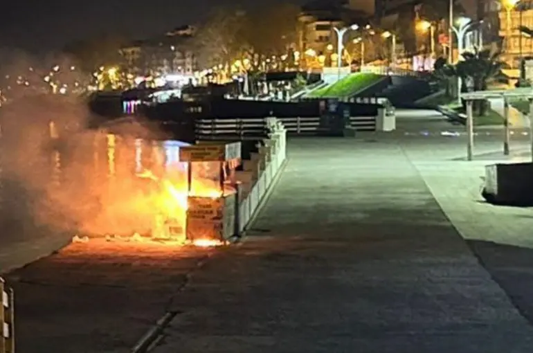 Akçakoca’da mısır tezgahı alev alev yandı
