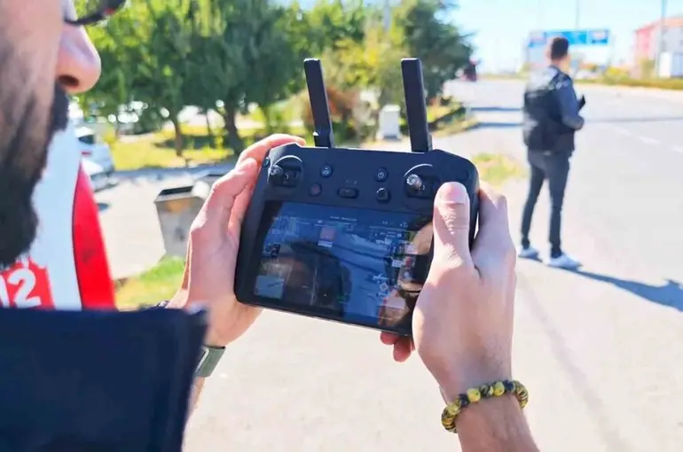 Aksaray’da dron destekli kırmızı ışık denetimi
