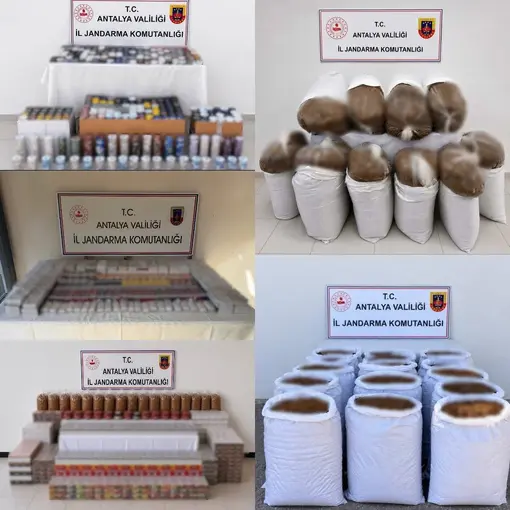 Antalya’da 1 ton 150 kilogram kıyılmış tütün ele geçirildi
