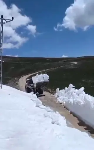 Ardahan’da karla mücadele
