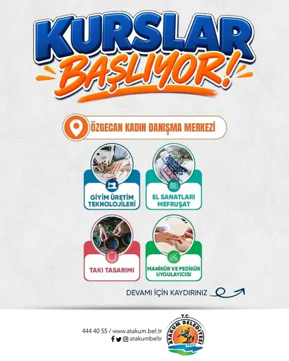 Atakum’da kurslar başlıyor
