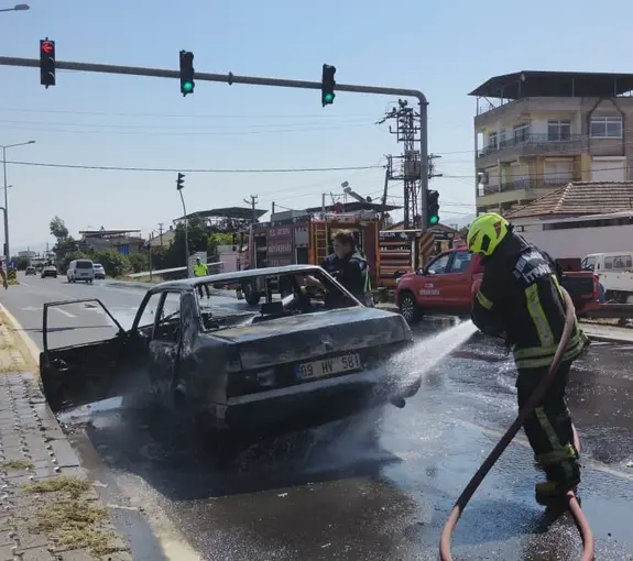 Aydın’da araç yangını
