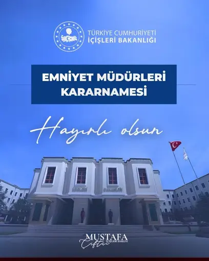 Bakan Çiftçi: "Yeni atanan emniyet müdürlerimize başarılar diliyorum"
