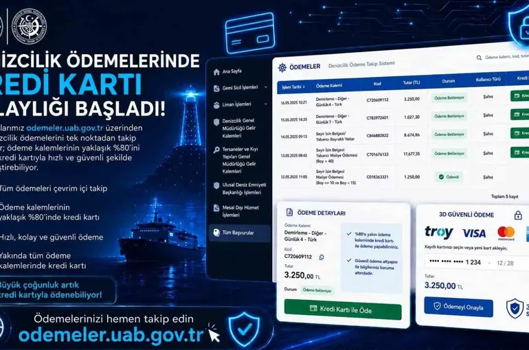 Bakan Uraloğlu: "Denizcilik ödemelerinin yaklaşık yüzde 80’i kredi kartıyla çevrim içi yapılabiliyor"
