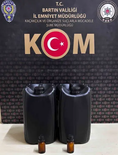 Bartın’da 10 litre etil alkol ele geçirildi
