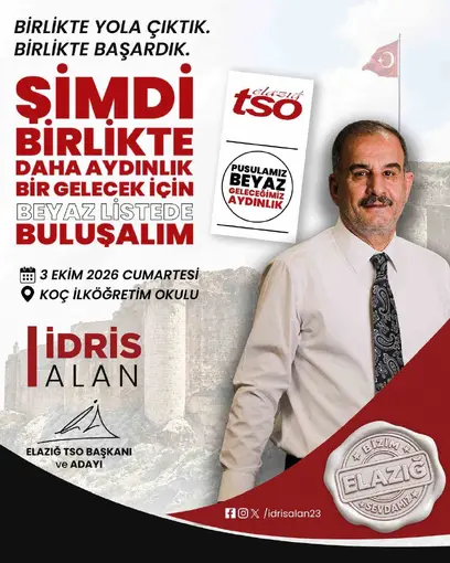Başkan İdris Alan: "Şehrimizin geleceği için tüm üyelerimizi sandığa davet ediyorum"
