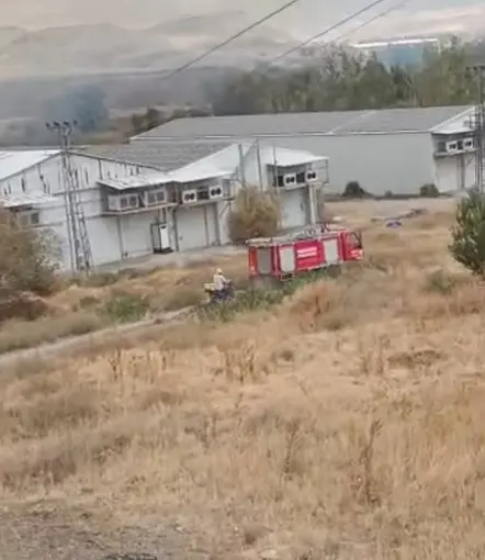 Beypazarı’nda otluk alanda yangın
