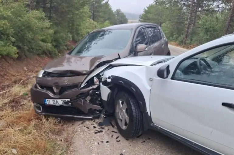 Bilecik’te seyir halinde kafa kafaya çarpıştılar; 3 yaralı
