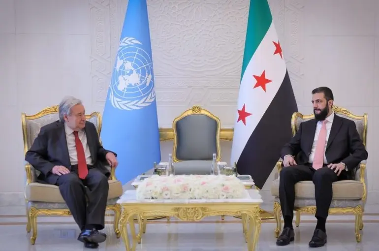 BM Genel Sekreteri Guterres, Suriye Devlet Başkanı Şara ile görüştü
