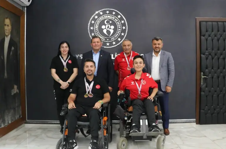Boccia sporcularından Kabakcı’ya ziyaret
