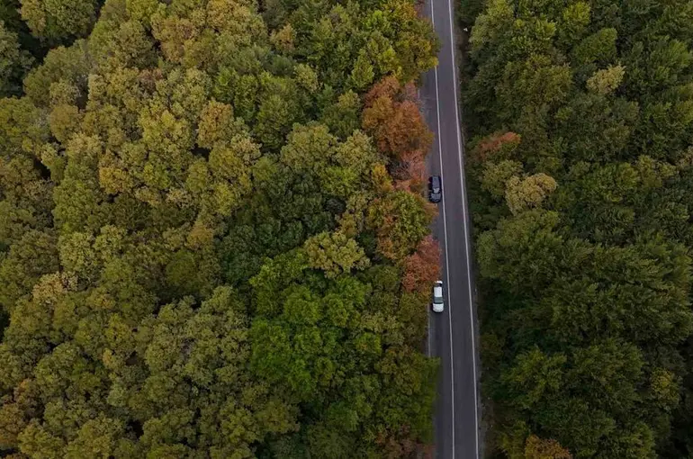 Bolu-Seben yolunda muhteşem sonbahar güzelliği
