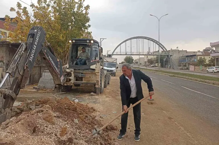 Çevre yolunda doğalgaz çalışması
