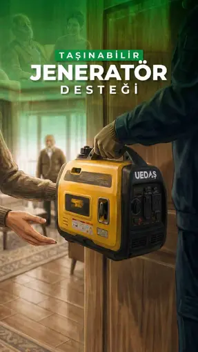 Cihaza bağlı hastalara kesintisiz enerji desteği
