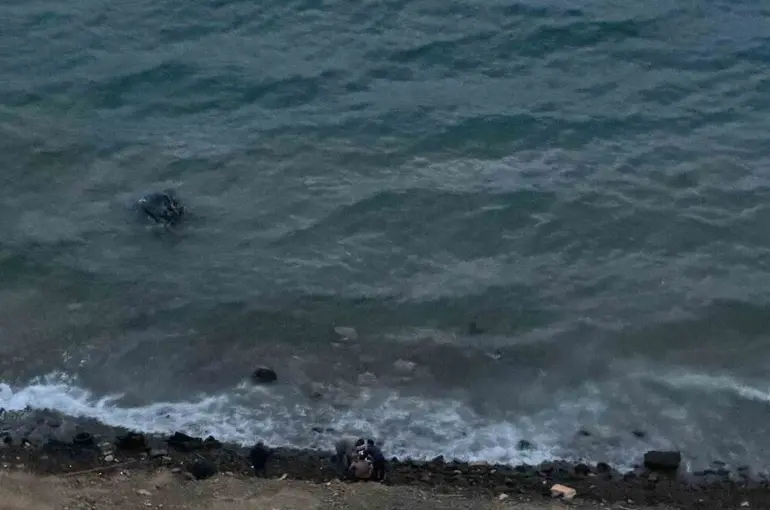 Datça’da virajı alamayan araç denize uçtu: 1 yaralı
