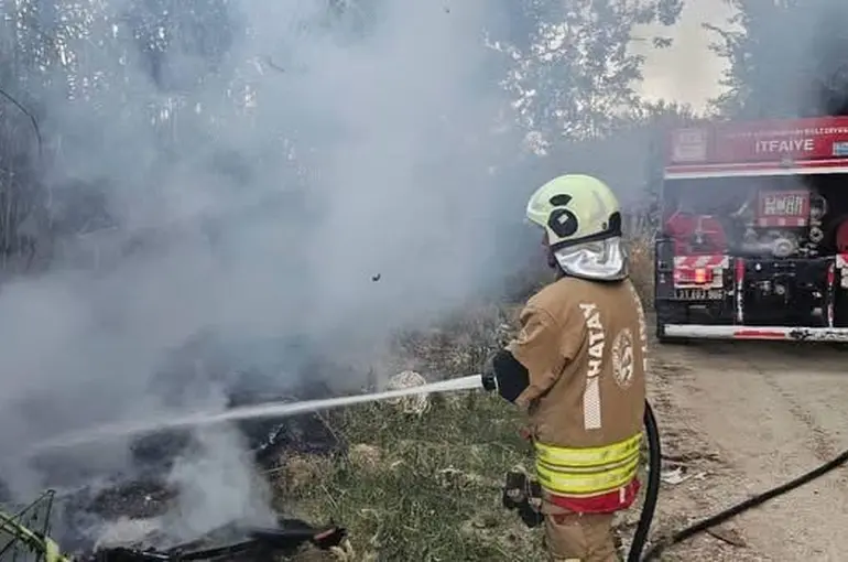 Defne’de sazlık alan yangını büyümeden söndürüldü
