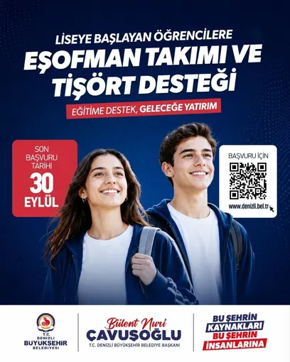 Denizli Büyükşehirden lise yolculuğuna destek
