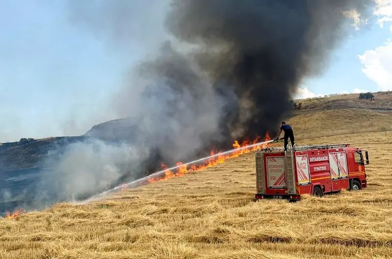 Diyarbakır’da anız yangınlarının yüzde 91’i temmuz-eylül arasında kaydedildi
