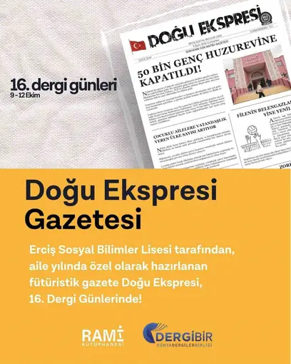 Doğu Ekspresi Gazetesi, Dergi Günleri’nde okurlarıyla buluşacak
