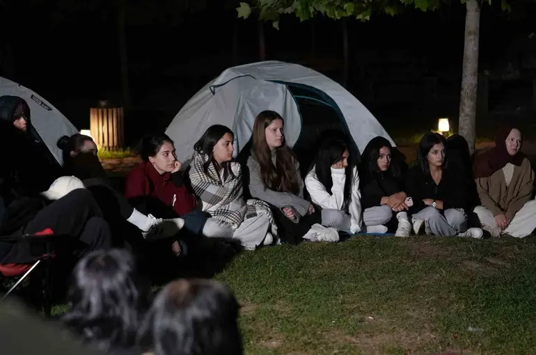 Düzce’de gençler doğa kampında buluştu

