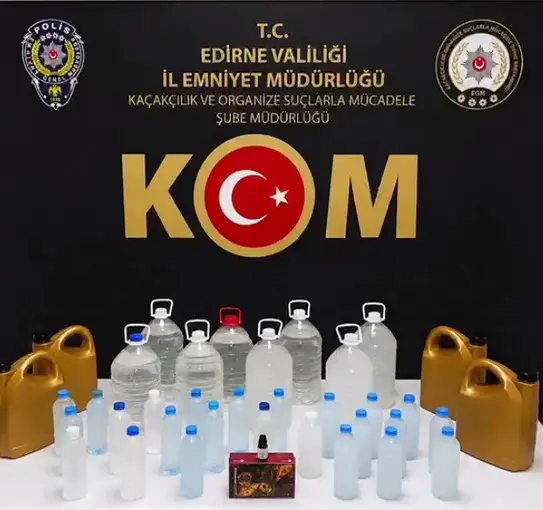 Edirne’de sahte içki operasyonu
