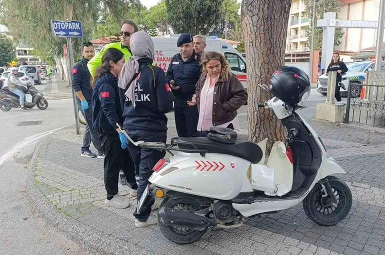 Ehliyetsiz ve muayenesi geçmiş motosikletle kaza yaptı 42 bin lira ceza uygulandı
