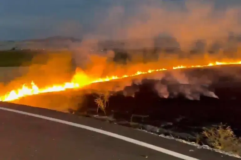 Elazığ’da arazi yangını
