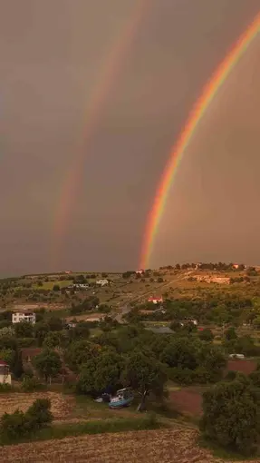 Elazığ’da gökkuşakları görsel şölen oluşturdu
