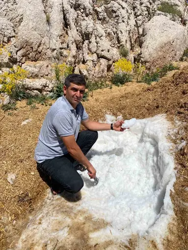 Elbistan’da yaz sıcağına karşı asırlık kar geleneği

