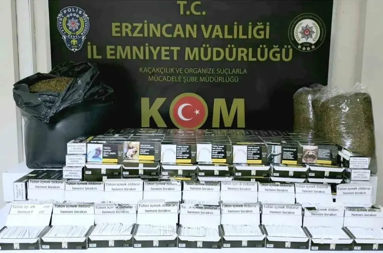 Erzincan’da 50 bin dal makaron, 25 kilo tütün ele geçirildi
