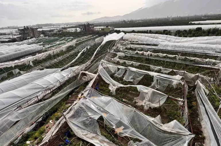 Finike’de hortumun verdiği hasar gündüz ortaya çıktı
