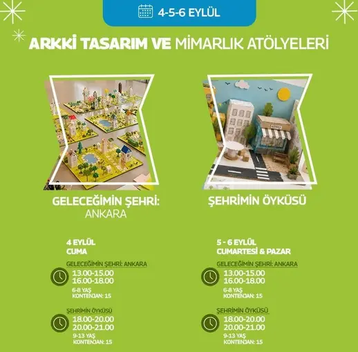 Forum Ankara ve Forum Gordion’da Arkki Mimarlık ve Tasarım Atölyeleri çocuklarla buluşuyor
