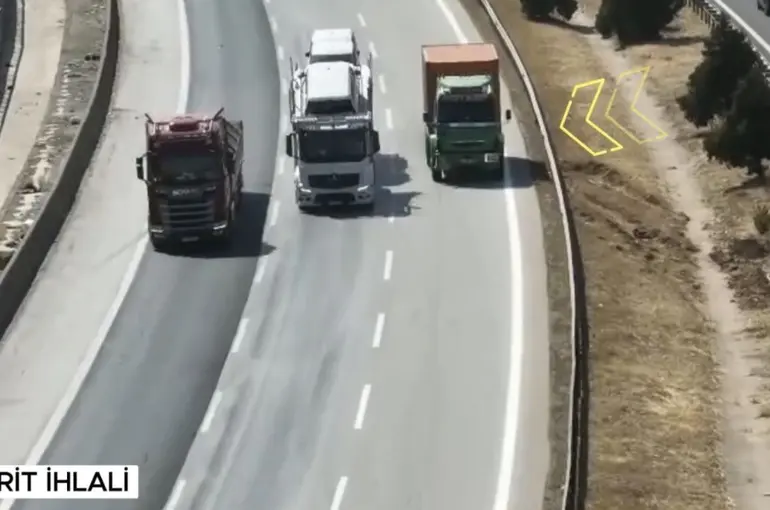 Gaziantep’te otoyolda dron destekli denetim: Bin 123 araca ceza
