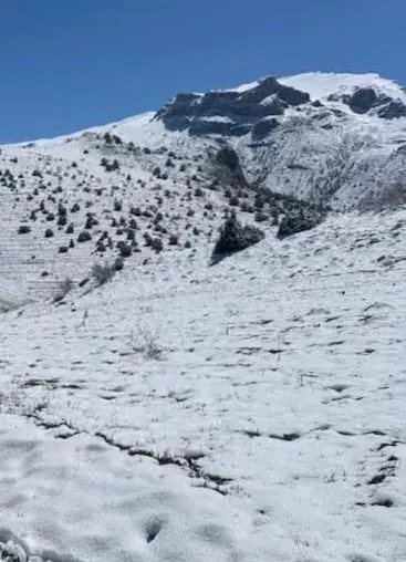 Halkapınar'da nisan ayında kar sürprizi