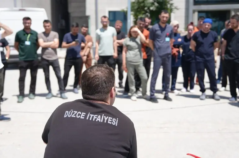 Hastanede yangın eğitimi
