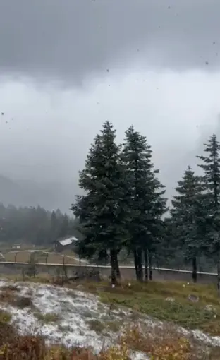 Ilgaz Dağı’nda kar yağışı etkili oluyor
