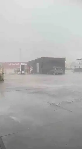 Kapıkule Sınır Kapısı’nda dolu yağışı
