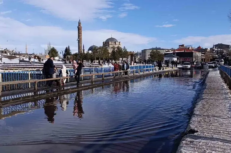 Kars’ta bahar havası: Güneşi gören kendisini dışarı attı
