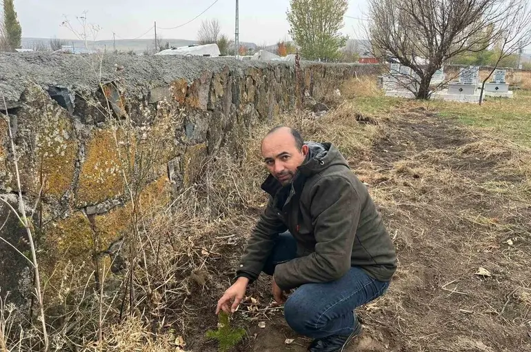 Kars’ta muhtardan örnek davranış: Kayaköprü köyünde fidanlar toprakla buluştu

