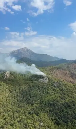 Kemer’de orman yangını
