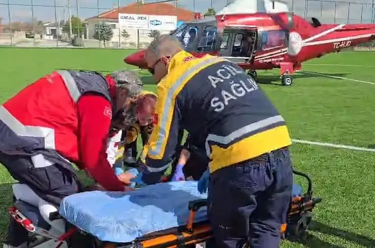 Kulu’da kalp rahatsızlığı geçiren vatandaşa hava ambulansı
