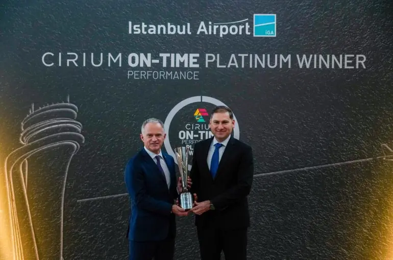 Küresel havacılık otoritesi Cirium’dan İGA İstanbul Havalimanı’na "Platin Ödül"
