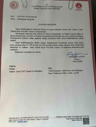 Kütahya Dumlupınar’a hızlı tren durağı müjdesi
